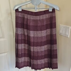 Vintage Purple Plaid Women's Skirt
